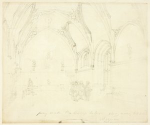 Studie voor Lambeth Palace, van Microcosm of London