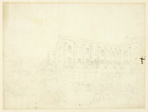 Studie voor Leaden Hall Market, van Microcosm of London door Augustus Charles Pugin