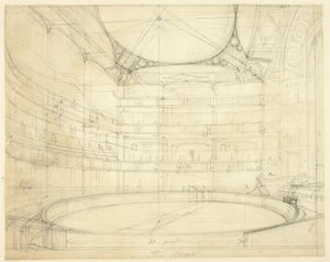 Studie voor Koninklijk Circus, uit Microkosmos van Londen