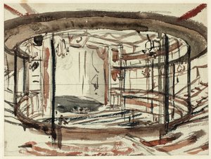 Studie voor Sadlers Wells Theater door Augustus Charles Pugin