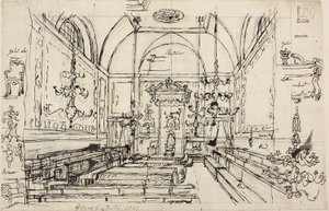 Studie voor het Hogerhuis door Augustus Charles Pugin