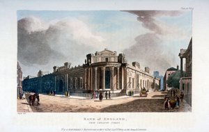 De Bank of England, vanaf Cateaton Street, City of London, 1809