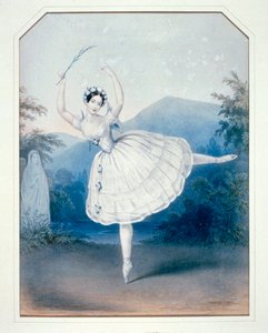 Carlotta Grisi in Giselle, akte II. Litho ... (litho)