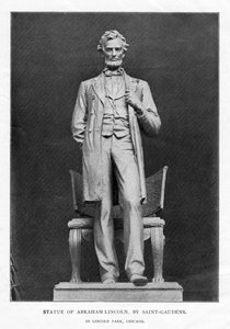 Standbeeld van Abraham Lincoln, Lincoln Park, Chicago, 1887