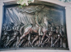 Het Robert Gould Shaw (1837-63) Memorial voor het Afrikaans-Amerikaanse 54e Massachusetts Regiment