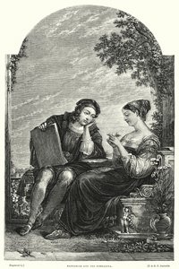 Raffaelle en de Fornarina door Augustus Wall (after) Callcott