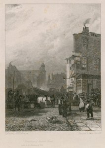 Sloop van Swallow Street, Londen door Augustus Wall Callcott