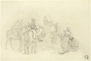 Rustende reizigers door Augustus Wall Callcott