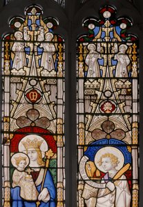 Apsisraam met Maagd en Kind en St. Johannes de Evangelist (detail) door Augustus Welby Northmore Pugin