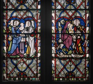 Mariakapel Venster met Scènes uit het Leven van de Maagd (detail) door Augustus Welby Northmore Pugin