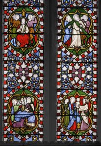 Mysteries van de Rozenkrans, Oostraam van de Kapel (detail) door Augustus Welby Northmore Pugin