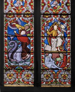 Typen en Antitypen: Jona en de Walvis en de Verrezen Christus (detail)
