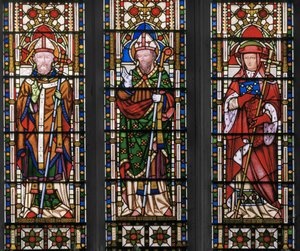 Maagd Maria en Christus met Heiligen, Oostraam (detail) door Augustus Welby Northmore Pugin