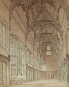 Interieur van een Collegezaal door Augustus Welby Pugin
