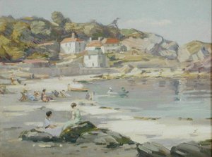 Een Cornish Strand door Augustus William Enness