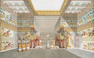 Hal in Assyrisch paleis (gerestaureerd), 1849