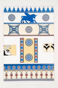 Geschilderde ornamenten uit Nimroud [Calah] door Austen Henry Layard