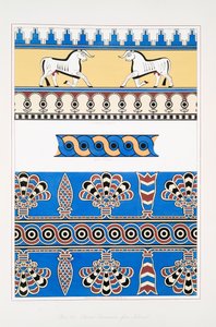 Geschilderde ornamenten uit Nimrud [Calah] door Austen Henry Layard