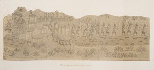 Beleg en plundering van een stad (Kouyunjik), uit Monumenten van Nineveh, uitgegeven 1849
