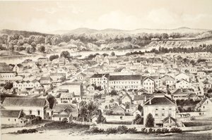Brisbane, uit The History of Australasia door David Blair, McGrady, Thomson, en Niven, 1879 door Australian School