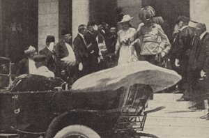 Aartshertog Franz Ferdinand en aartshertogin Sophie van Oostenrijk in Sarajevo kort voor hun moord, 1914 door Austrian Photographer