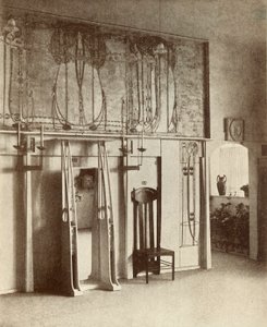De Mackintosh tentoonstellingsruimte, 8e Wenen Secession, 1900 door Austrian Photographer