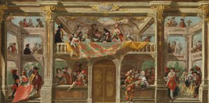 Een Gemaskerd Bal in Bohemen, c.1748 door Austrian School