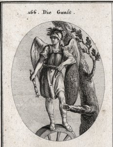 Allegorie van gunst afgeleid van deugd