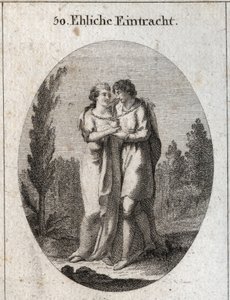 Allegorie van harmonie in het huwelijk door Austrian School