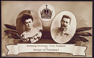 Aartshertog Franz Ferdinand van Oostenrijk, erfgenaam van de Oostenrijkse troon en zijn vrouw, hertogin van Hohenberg, 1914 door Austrian School