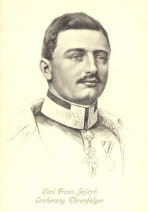 Aartshertog Karl Franz Joseph van Oostenrijk, erfgenaam van de Oostenrijks-Hongaarse troon