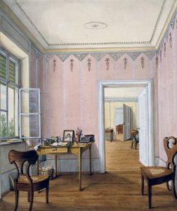 Biedermeier stijl interieur, circa 1840, Oostenrijk door Austrian School