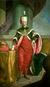 Keizer Frans I (1708-65) Heilige Roomse Keizer, gekleed in de officiële gewaden van de Orde van St. Stephan