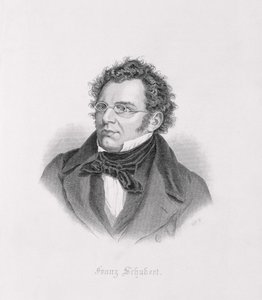 Portret van Franz Schubert (1768-1827) door Austrian School