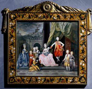 Portret van Pierre-Leopold van Habsburg-Lorraine met zijn familie door Austrian School