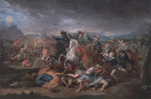 Prins Eugenius van Savoye (1663-1736) bij het Beleg van Belgrado, 16 augustus 1717