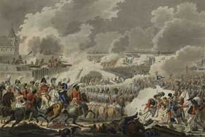 De Slag bij Waterloo, 18 juni 1815, uitgegeven door Artaria en Co, circa 1820 (gekleurde ets) door Austrian School