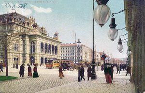 De Kaerntnerring en de Keizerlijke en Koninklijke Opera in Wenen, 1908