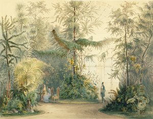 De Wintertuin van het Hofburg Paleis, Wenen, 1852 door Austrian School