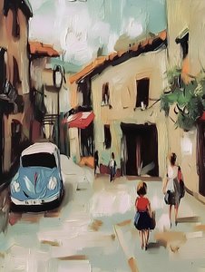 Charmant Europees straatbeeld door Avanesova Elena