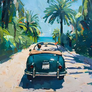 Oldtimers op Ocean Drive door Avanesova Elena