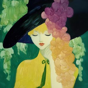 Elegante vrouw in bloei