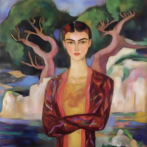 Portret van een serene vrouw door Avanesova Elena