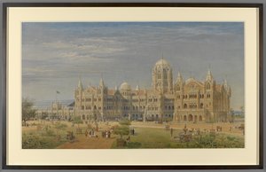 Het Grote Indiase Schiereiland Spoorwegstation en Administratiekantoor, Bombay, Later Victoria Spoorwegstation genoemd