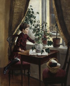 Interieur met kind door Axel Hjalmar Ender