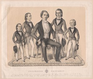 Groep De familie van kunstenaars Cottrely