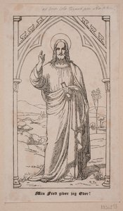 Christus zegenend door Axel Theodor Kittendorff