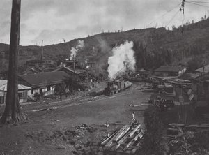 Japan: Numanohira, Transport van hout door Axel von Graefe