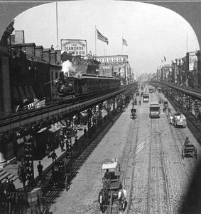 The Bowery, New York, VS, 1900