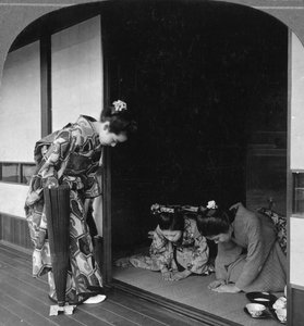 Drie Japanse vrouwen, Japan, 1905 door B. L. Singley